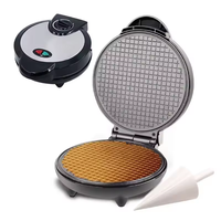 Aifa Commercial Industrial cornet de crème glacée électrique et rouleau d'oeufs rond gaufrier sirop snack boulanger machines avec plaque unique