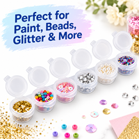 Boîtes de peinture acrylique vides 6 couleurs, 3 ml, pots de peinture connectés, étui palette de peinture, conception détachable - pour acrylique