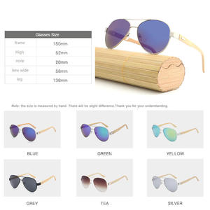 Occhiali da Sole in Legno di Alta Qualità, Montatura Retrò alla Moda, Protezione UV400, Montatura in Bambù - Product Image 4
