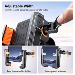 Supporto per Telefono <span class=keywords><strong>da</strong></span> Bicicletta Impermeabile con Rotazione a 360° e Telecomando, in Materiale ABS per Smartphone, Utilizzo con Una Sola Mano - Product Image 1