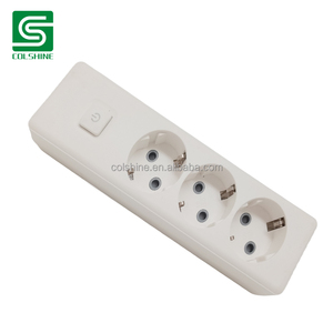 Phong cách Châu Âu mở rộng ổ cắm 3 gang PP + Vật liệu đồng chuyển đổi ổ cắm - Product Image 6