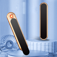 Briquet Métallique Créatif à Succès Commercial, Rechargeable USB, Personnalisable, Multicolore, Cigarette Électronique, Idée Cadeau Classique pour le Marché Nocturne