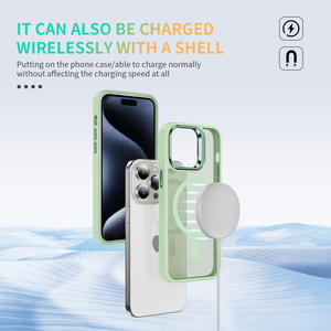 Chargeur sans fil magnétique invisible, coques de téléphone portable transparentes antichoc en TPU+PC pour <span class=keywords><strong>11</strong></span>/12/13/14/15/16/17/18 Pro/Pro Max - Product Image 1