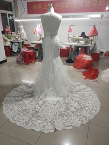 Robe de mariée à bretelles Spaghetti transparentes, avec appliques perlées, Corset transparent <span class=keywords><strong>Sexy</strong></span>, tenue de mariée, trompette, <span class=keywords><strong>Photo</strong></span> réelle - Product Image 2