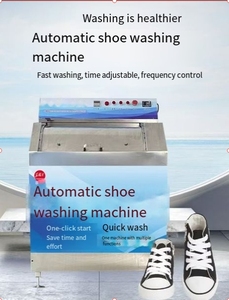 Mesin cuci sepatu besi tahan karat otomatis komersial baru listrik 15-20 pasang kapasitas Hotel pencuci sepatu besar - Product Image 2