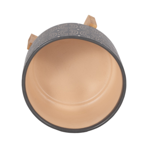 Fioriera in Ceramica Rialzata con Design a Spirale e Supporto in Bambù per Piante da Interno e Decorazione Domestica - Product Image 6