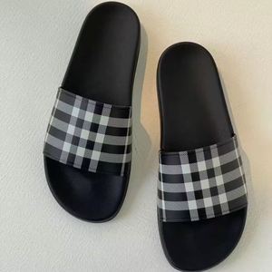 Pantuflas de Diseñador con Patrón a Cuadros de Alta Calidad para Hombre, Sandalias de Playa para Exteriores, Zapatos Casuales para Caminar con Suela Gruesa y Plana - Product Image 3