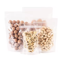Sachet refermable transparent avec fermeture éclair, emballage alimentaire en plastique recyclable pour aliments pour animaux de compagnie avec protection contre l'humidité