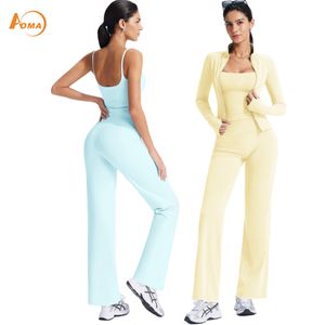 Jaket Olahraga Wanita Aoyema Model Slim-Fit Lengan Panjang dengan Ritsleting untuk Latihan Kebugaran, Yoga, Lari, dan Olahraga Lainnya - Product Image 1