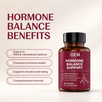 Soutien à l'équilibre hormonal 60 capsules Complément alimentaire Formule personnalisée Marque privée pour femmes