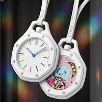 Reloj de Bolsillo Clásico Redondo Octagonal APS de 40 mm, Biocerámico, Resistente al Agua y a los Arañazos, Mecánico, Disponible al por Mayor