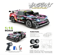 Voiture de course télécommandée GTR à l'échelle 1/10, haute vitesse, 4 roues motrices, camion RC, câble USB, garçons, 2,4 GHz, 5 canaux, électrique, utilisation intérieure-extérieure