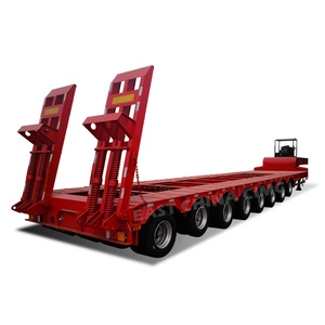 8 선 16 차축 사용된 Lowbed 트럭 트레일러 220 톤 구즈넥 초침 모듈 낮은 침대 Lowboy 트럭 트레일러 - Product Image 1