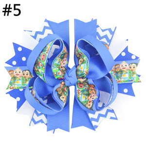 Accesorios <span class=keywords><strong>para</strong></span> el cabello de tela <span class=keywords><strong>para</strong></span> niños, estilo transfronterizo, de moda, con diseño de <span class=keywords><strong>CoCoMelon</strong></span> y lazo europeo y americano, hechos a mano, tipo horquilla, regalo <span class=keywords><strong>para</strong></span> bebé JOJO - Product Image 2