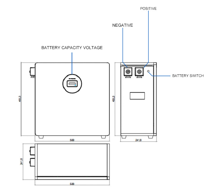 Customized Lithium Ion Battery Pack LifePo4 24V 48V 200Ah Powerwall battery For Solar Home Energy Storage System