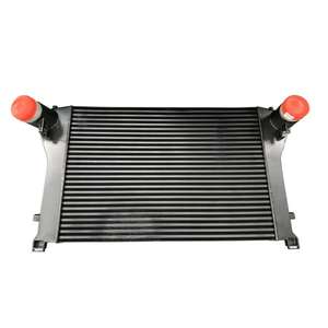 Intercooler frontal à plaques en aluminium argent/noir haute efficacité JSY pour moteurs Audi S3 VW <span class=keywords><strong>Golf</strong></span> 7 turbocompressés 2.0T - Product Image 4