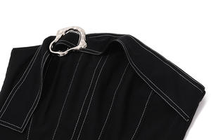 Nuovi Set di gonna carina da donna alla moda Top corto senza spalline e gonne vuote Slim Fit Set 2 pezzi Sexy in due pezzi da donna - Product Image 2