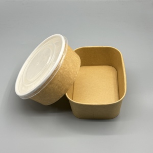 Bols en papier jetables pour soupe, salade, riz et emballages alimentaires à emporter - Product Image 4