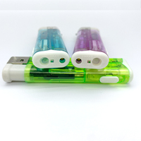 HP-P5L vente en gros pas cher en plastique JET FLAME LED briquet à gaz rechargeable et jetable autres briquets