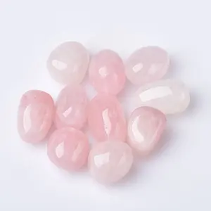 ดึงดูดความรักหิน Suppliers-หินปาล์มที่มีสาระสำคัญสีชมพูอ่อนควอตซ์กุหลาบร่วงลงหินดึงดูดความรักให้คุณ