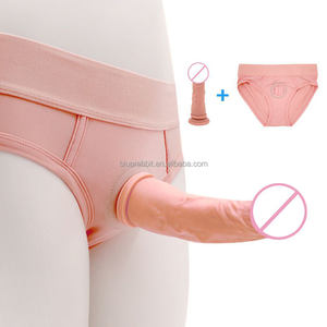 <strong>Strap</strong> <strong>on</strong> Brief Harness Wholesale O-Ring Wearable Cotton Pants with Realistic Dildo Lesbian Strapon Custom Underwear - Product Image 1