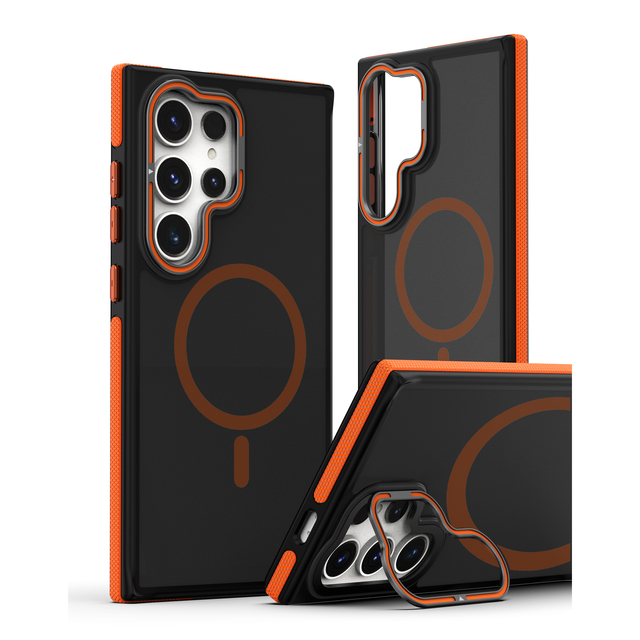 Luxury Matte Magnetic Wireless Charging Armor Skin-Friendly Shockproof Phone Case