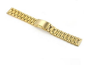 Bracelet de montre de vente d'usine 14 <span class=keywords><strong>16</strong></span> 18 20 22 24 26mm coude à arc plat classique cinq perles bracelet de montre en acier inoxydable - Product Image 3