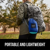 Hamac de camping en nylon parachute durable Goodwin avec logo personnalisé, simple ou double, bleu, rouge, noir, avec sangles d'arbre robustes