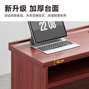 Table de conférence Mingzu 1,2 m en bois massif double, sans peinture, pour salle de réunion et bureau - Product Image 4