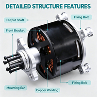 HY Promotion Exceptionnelle Moteur BLDC à aimant permanent 200cc FRC12090 15KW avec ESC 120A pour Grands Modèles RC