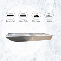 Bateau de pêche Kinocean avec moteur à fond plat en aluminium OEM 14ft 5052 alliage d'aluminium Sports aquatiques océan eaux CN;GUA