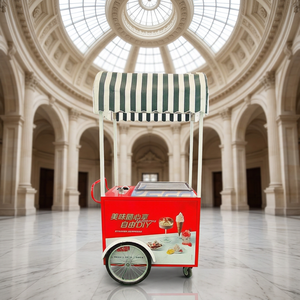 Nuevo Carro de Café y Flores Eléctrico para Exteriores, con Sombrilla, Estructura de Acero Q235B, Marca XCEGO, Cero Emisiones, para Alimentos - Product Image 1