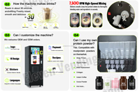 Máquina Expendedora Inteligente de Proteína de Suero, Dispensador de Bebidas de Proteína, Pantalla Táctil, para Gimnasio, OEM