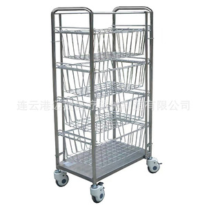 Chariot de désinfection Maijie en acier inoxydable à 4 niveaux avec panier pour équipement médical - Product Image 1