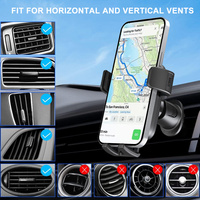 Support de téléphone sans fil pour voiture à charge rapide Qi 15W avec verrouillage sécurisé et fixation réglable pour grille d'aération de SUV - Prix de gros