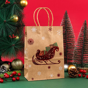 Christmas Themed Candy Kraft Paper <strong>Bag</strong> Golden Deer Snow Handheld <strong>Bag</strong> Christmas Eve <strong>Party</strong> Gift Kraft Paper Gift <strong>Bags</strong> - Product Image 6