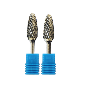 Set di frese rotanti in carburo di tungsteno di alta qualità, con gambo lungo da 1/4 di pollice, forma F, F122506, lucidate OEM KING TOOLS per utensili elettrici - Product Image 1