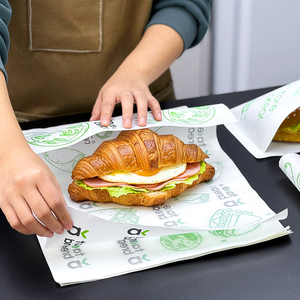 Custom Logo Printed Biodegradable PE Coated Food Wrapping <strong>Paper</strong> Waterproof &amp; Greaseproof Custom Sizes - Product Image 6