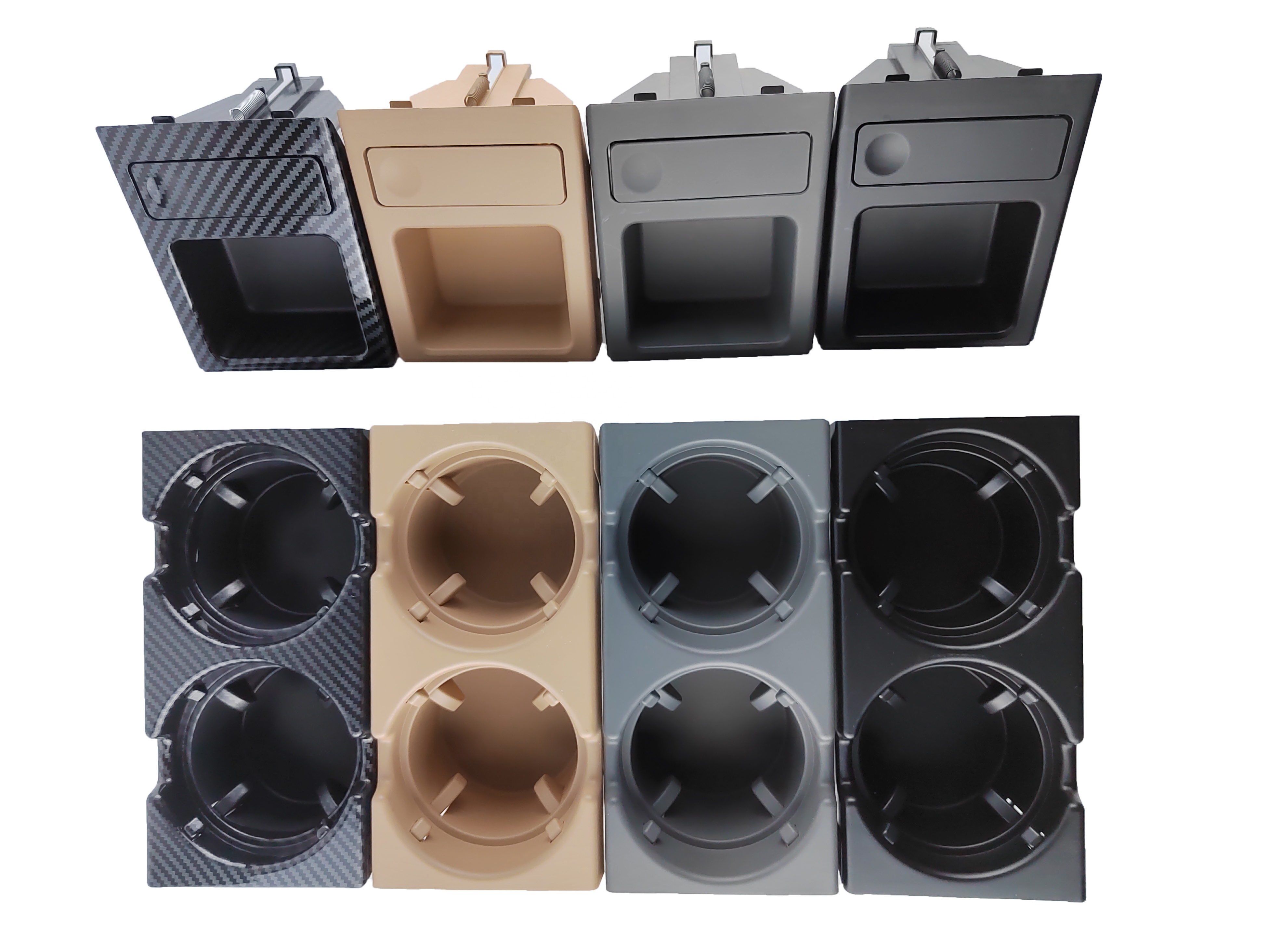 Jinzun JZ-CH03 Beige Car Cup Holder Coin Box Console for BMW 3 Series E46 (06-19) - 51168217959