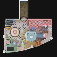 Custom Magic Garden Kids Area Valla interior Piscinas de bolas Castillo travieso Parque infantil interior con tobogán