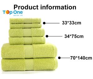Juego de Toallas de Baño Aofeite Premium, Suaves, 100% Algodón, Hipoalergénicas, Súper Absorbentes, 3 Piezas, 6 Piezas, Estampadas y Comprimidas - Product Image 4