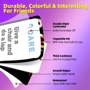Cartes à Jouer <span class=keywords><strong>Vérité</strong></span> ou Défi 50 Pièces Écologiques Recyclables Portables Jeu <span class=keywords><strong>de</strong></span> Société pour Couples Jeu Interactif Amusant pour Adultes - Product Image 4