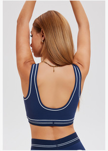 Nouvel ensemble de yoga pour femmes, ensemble deux pièces, <span class=keywords><strong>pantalon</strong></span> de sport à taille haute brossé couleur chair avec poche, ensemble de vêtements de fitness pour l'extérieur - Product Image 4