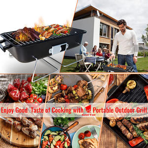 Pique-nique, <span class=keywords><strong>camping</strong></span>, poêle à charbon de bois portable, gril de barbecue pliant extérieur, barbecue en carbone extérieur - Product Image 6