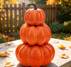 Juego de Decoración Interior de Calabazas Apilables Multicolores de Plástico para Halloween y Acción de Gracias de <span class=keywords><strong>Mubai</strong></span> - Torre de Calabazas de 3 Niveles - Product Image 1