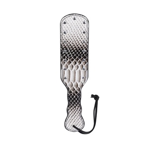 Palette de fessée en cuir imprimé crocodile-Outil d'entraînement et de punition des esclaves BDSM pour le jeu des adultes - Product Image 5