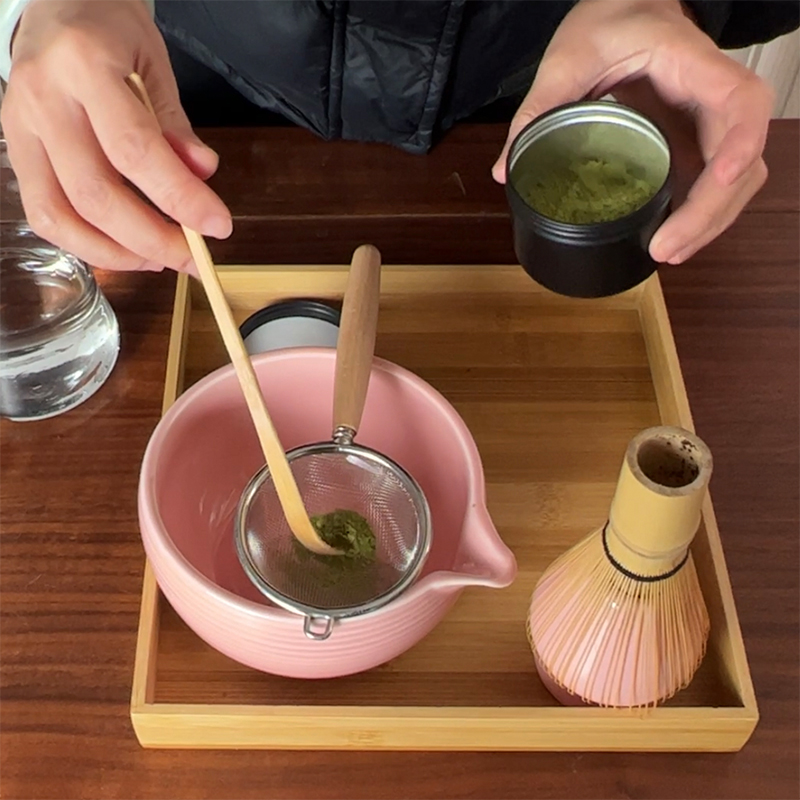 ZENRC Matcha Tools Set - Elegant Ceramic Pink Bowl