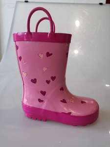 Bottes de pluie imperméables pour enfants avec poignées Bottes de gomme en caoutchouc pour l'extérieur - Product Image 2
