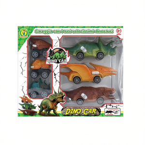 Ensemble de jouets en métal moulé sous pression Dino Car, 6 pièces, véhicules dinosaures pour enfants de 3 ans et plus - Product Image 3