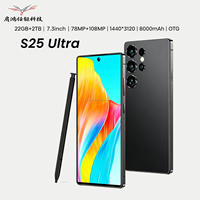 22G+2TB Android 16 7.3 inci 2026 Terbaru S25 Ultra 5g Smartphone Android Pengenal Adegan Alami Layar Berlubang Pengiriman Cepat